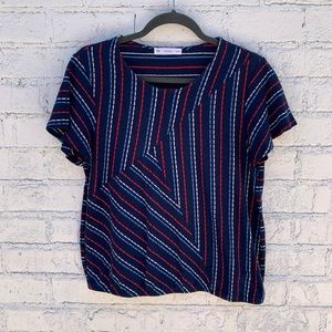 ACOS&A blue white and red top sz M